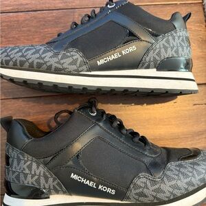 Michael Kors Black and Gray Patterned Sneakers